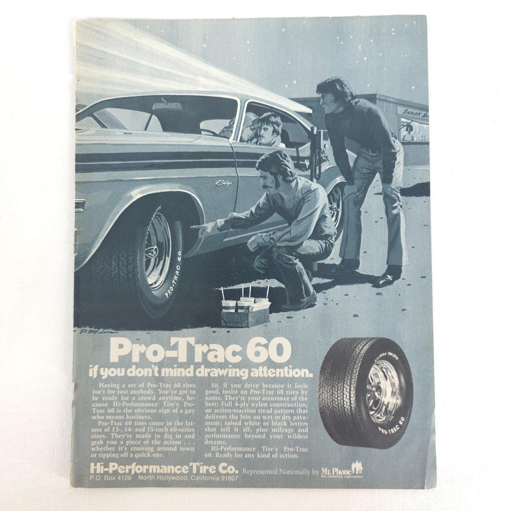 Vintage Dodge Challenger Pro Street Print Ad Muscle Car Garage Decor Advertising